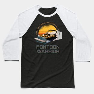 Funny Retro Sun Pontoon Captain Boat Lake Gift Baseball T-Shirt